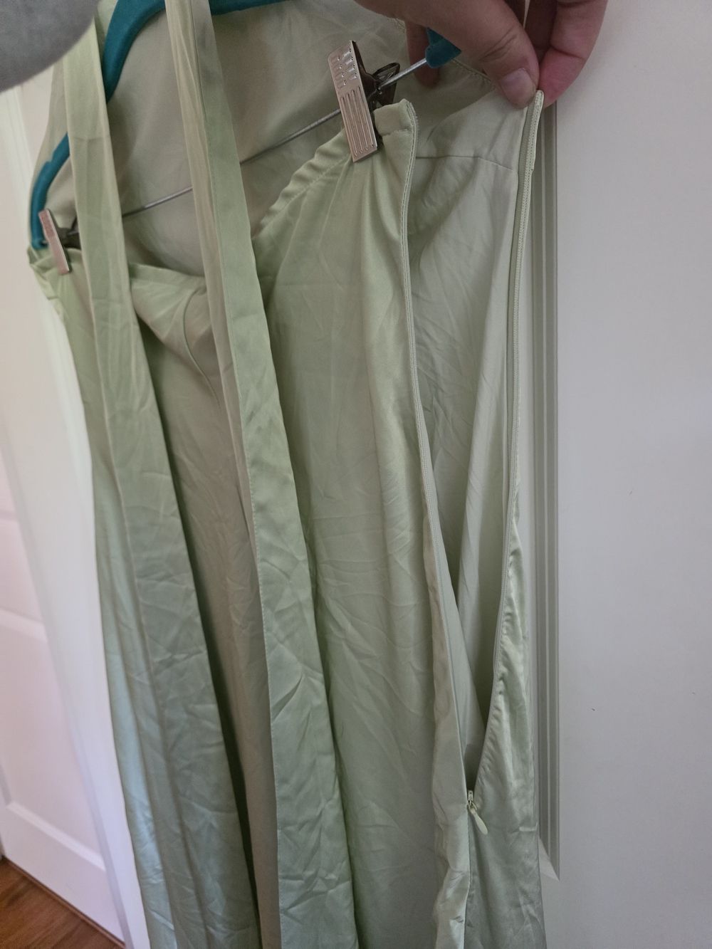 Cider Sage Halter Maxi Dress with Side Slit NWT - Picture 5 of 6